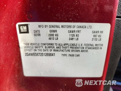 Zdjęcie 12 z 12 samochodu: 2005 BUICK LACROSSE CXS VIN:2G4WE567251269041 - miniatura