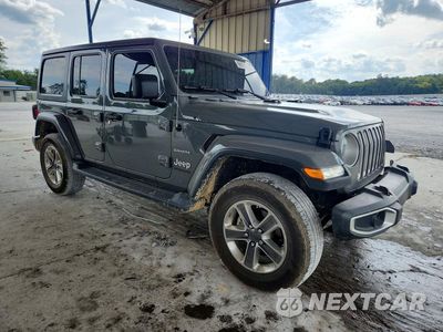 Czwarte zdjęcie samochodu z boku: 2022 JEEP WRANGLER UNLIMITED SAHARA VIN:1C4HJXEN0NW240652 - miniatura