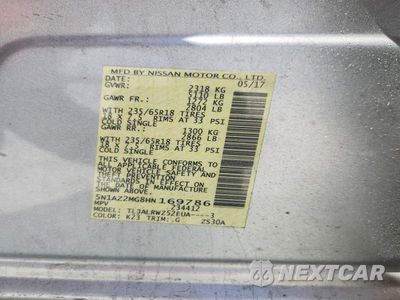 Zdjęcie 13 z 13 samochodu: 2017 NISSAN MURANO SL VIN:5N1AZ2MG8HN169786 - miniatura