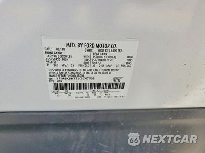 Zdjęcie 14 z 14 samochodu: 2018 FORD EXPLORER PLATINUM VIN:1FM5K8HT7JGC67508 - miniatura