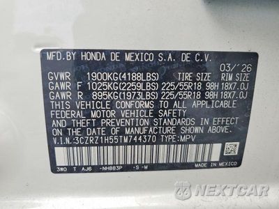 Zdjęcie 13 z 13 samochodu: 2026 HONDA HR-V SPORT VIN:3CZRZ1H55TM744370 - miniatura