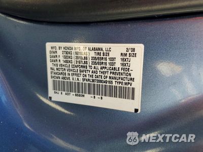 Zdjęcie 22 z 23 samochodu: 2008 HONDA ODYSSEY EXL VIN:5FNRL38728B049165 - miniatura