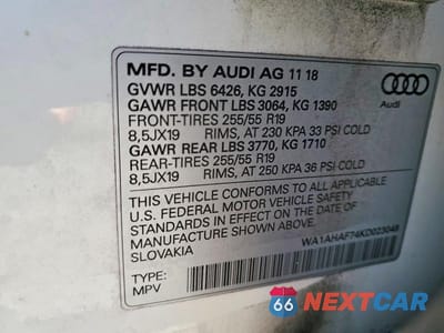 Zdjęcie 13 z 13 samochodu: 2019 AUDI Q7 PREMIUM VIN:WA1AHAF74KD023049 - miniatura