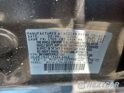 Zdjęcie 12 z 12 samochodu: 2024 NISSAN VERSA S VIN:3N1CN8DVXRL871347 - miniatura