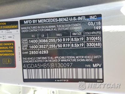 Zdjęcie 13 z 13 samochodu: 2018 MERCEDES-BENZ GLE 350 4MATIC VIN:4JGDA5HB5JB130097 - miniatura