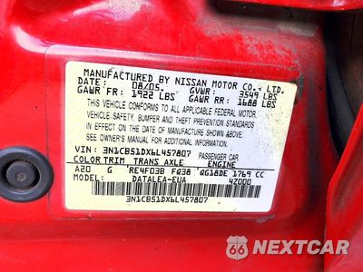 Zdjęcie 12 z 12 samochodu: 2006 NISSAN SENTRA 1.8 VIN:3N1CB51DX6L457807 - miniatura