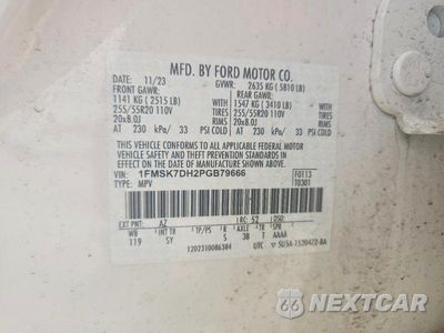 Zdjęcie 13 z 13 samochodu: 2023 FORD EXPLORER XLT VIN:1FMSK7DH2PGB79666 - miniatura