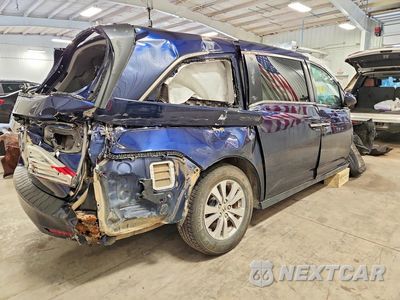 Trzecie zdjęcie samochodu z tyłu: 2016 HONDA ODYSSEY EXL VIN:5FNRL5H69GB147854 - miniatura