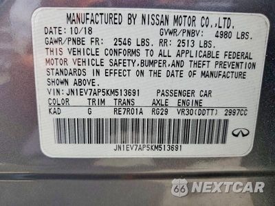 Zdjęcie 13 z 13 samochodu: 2019 INFINITI Q50 3.0T LUXE VIN:JN1EV7AP5KM513691 - miniatura