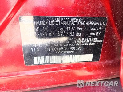 Zdjęcie 12 z 12 samochodu: 2014 HYUNDAI SONATA SE 2.0T VIN:5NPEC4AB9EH901026 - miniatura