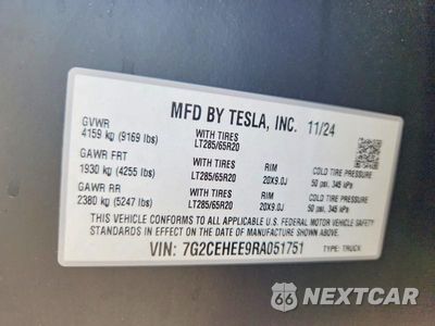 Zdjęcie 12 z 12 samochodu: 2024 TESLA CYBERTRUCK VIN:7G2CEHEE9RA051751 - miniatura