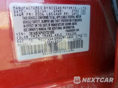 Zdjęcie 12 z 12 samochodu: 2014 NISSAN SENTRA SV VIN:3N1AB7AP4EY251686 - miniatura