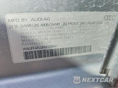 Zdjęcie 12 z 12 samochodu: 2015 AUDI A4 PREMIUM PLUS VIN:WAUFFAFL0FN029541 - miniatura