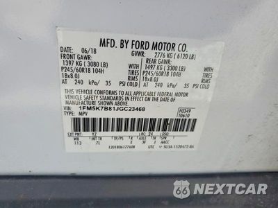 Zdjęcie 12 z 12 samochodu: 2018 FORD EXPLORER VIN:1FM5K7B81JGC23468 - miniatura