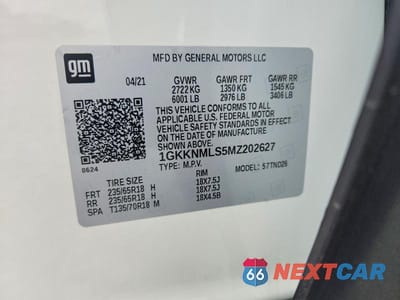 Zdjęcie 13 z 13 samochodu: 2021 GMC ACADIA SLT VIN:1GKKNMLS5MZ202627 - miniatura