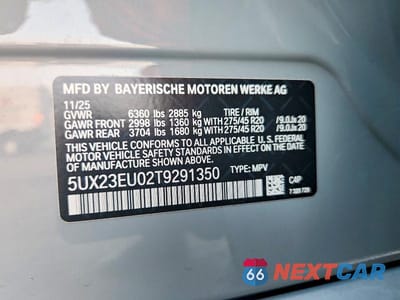 Zdjęcie 13 z 13 samochodu: 2026 BMW X5 XDRIVE40I VIN:5UX23EU02T9291350 - miniatura