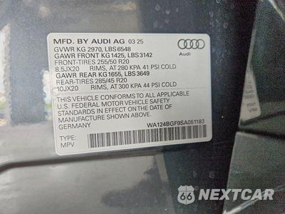 Zdjęcie 13 z 13 samochodu: 2025 AUDI Q6 E-TRON PREMIUM PLUS VIN:WA124BGF9SA051183 - miniatura