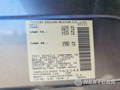 Zdjęcie 12 z 12 samochodu: 2023 NISSAN LEAF SV PLUS VIN:1N4CZ1CV0PC561541 - miniatura