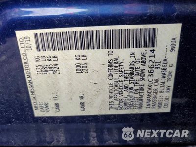 Zdjęcie 12 z 12 samochodu: 2020 NISSAN MAXIMA SV VIN:1N4AA6CVXLC366214 - miniatura