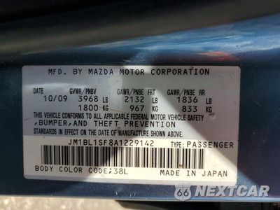 Zdjęcie 12 z 12 samochodu: 2010 MAZDA 3 I VIN:JM1BL1SF8A1229142 - miniatura