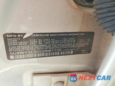 Zdjęcie 13 z 13 samochodu: 2016 BMW X3 XDRIVE28D VIN:5UXWY3C50G0N87109 - miniatura