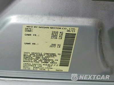 Zdjęcie 12 z 12 samochodu: 2015 NISSAN ALTIMA 2.5 S VIN:1N4AL3AP7FC466272 - miniatura
