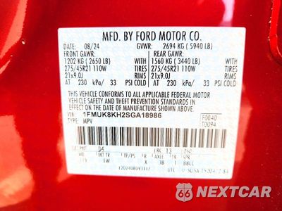 Zdjęcie 13 z 13 samochodu: 2025 FORD EXPLORER ST-LINE VIN:1FMUK8KH2SGA18986 - miniatura