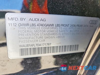 Zdjęcie 13 z 13 samochodu: 2013 AUDI A4 PREMIUM PLUS VIN:WAUEFAFL7DA171787 - miniatura