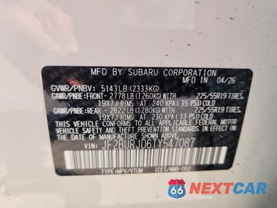 Zdjęcie 13 z 13 samochodu: 2026 SUBARU OUTBACK TOURING XT VIN:JF2BURJD6TY547087 - miniatura