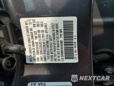 Zdjęcie 13 z 13 samochodu: 2016 HONDA CR-V LX VIN:2HKRM4H34GH638881 - miniatura