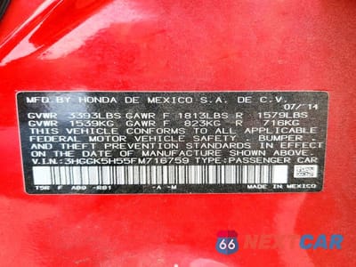 Zdjęcie 13 z 13 samochodu: 2015 HONDA FIT LX VIN:3HGGK5H55FM716759 - miniatura