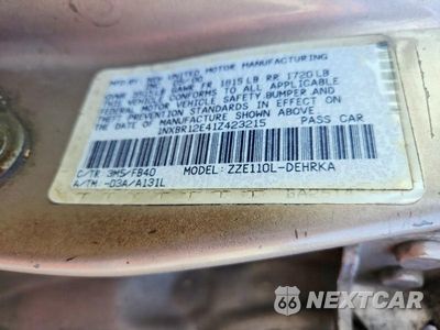 Zdjęcie 12 z 12 samochodu: 2001 TOYOTA COROLLA CE VIN:1NXBR12E41Z423215 - miniatura