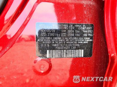 Zdjęcie 12 z 12 samochodu: 2020 HYUNDAI ELANTRA SE VIN:KMHD74LFXLU029146 - miniatura