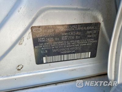 Zdjęcie 12 z 12 samochodu: 2014 HYUNDAI SONATA GLS VIN:5NPEB4AC0EH910032 - miniatura