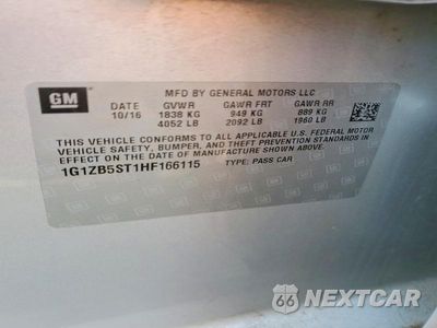 Zdjęcie 12 z 12 samochodu: 2017 CHEVROLET MALIBU LS VIN:1G1ZB5ST1HF166115 - miniatura