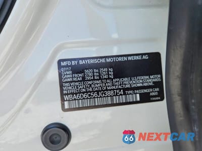Zdjęcie 12 z 12 samochodu: 2018 BMW 650 VIN:WBA6D6C56JG388754 - miniatura