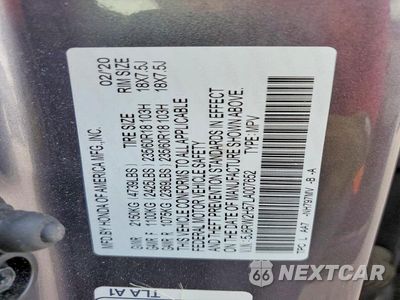 Zdjęcie 13 z 13 samochodu: 2020 HONDA CR-V EX VIN:5J6RW2H57LA007652 - miniatura