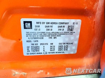 Zdjęcie 12 z 12 samochodu: 2015 CHEVROLET TRAX LTZ VIN:KL7CJTSB5FB143238 - miniatura