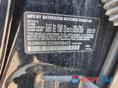 Zdjęcie 13 z 13 samochodu: 2013 BMW X3 XDRIVE28I VIN:5UXWX9C52D0D06433 - miniatura