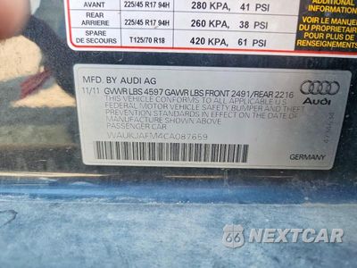 Zdjęcie 12 z 12 samochodu: 2012 AUDI A3 PREMIUM PLUS VIN:WAUKJAFM4CA087659 - miniatura