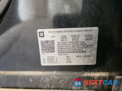 Zdjęcie 13 z 13 samochodu: 2019 CHEVROLET EQUINOX LT VIN:2GNAXUEV4K6162002 - miniatura