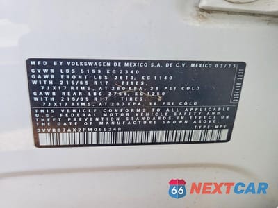 Zdjęcie 12 z 12 samochodu: 2023 VOLKSWAGEN TIGUAN S VIN:3VVRB7AX2PM065348 - miniatura