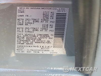 Zdjęcie 13 z 13 samochodu: 2026 NISSAN FRONTIER PRO-4X VIN:1N6ED1EKXTN616187 - miniatura