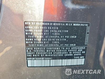 Zdjęcie 13 z 13 samochodu: 2019 VOLKSWAGEN TIGUAN SE VIN:3VV2B7AX6KM150641 - miniatura