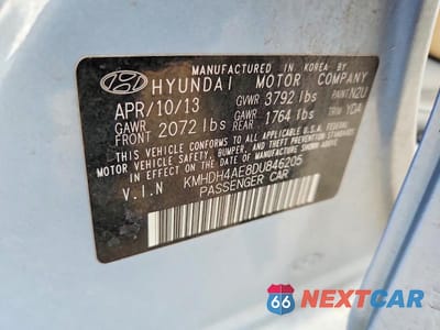 Zdjęcie 12 z 12 samochodu: 2013 HYUNDAI ELANTRA LIMITED VIN:KMHDH4AE8DU846205 - miniatura