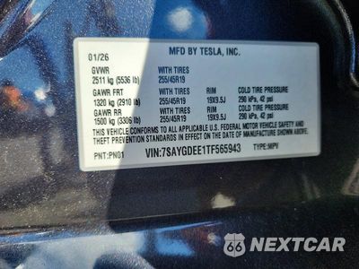 Zdjęcie 12 z 12 samochodu: 2026 TESLA MODEL Y VIN:7SAYGDEE1TF565943 - miniatura