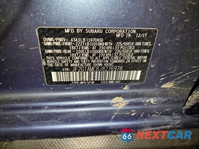 Zdjęcie 13 z 13 samochodu: 2018 SUBARU CROSSTREK LIMITED VIN:JF2GTAMC8J8276978 - miniatura