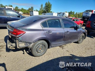 Trzecie zdjęcie samochodu z tyłu: 2014 HONDA CIVIC LX VIN:19XFB2F52EE256349 - miniatura