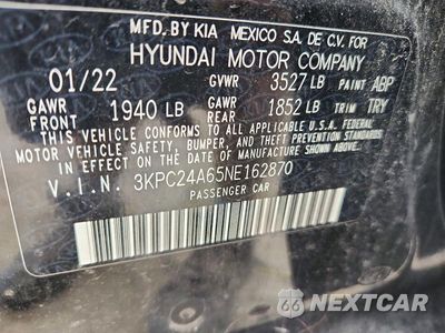 Zdjęcie 12 z 12 samochodu: 2022 HYUNDAI ACCENT SEL VIN:3KPC24A65NE162870 - miniatura