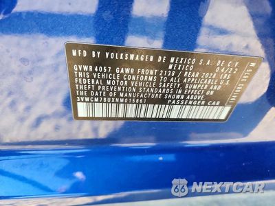 Zdjęcie 13 z 13 samochodu: 2022 VOLKSWAGEN JETTA S VIN:3VWCM7BUXNM015861 - miniatura